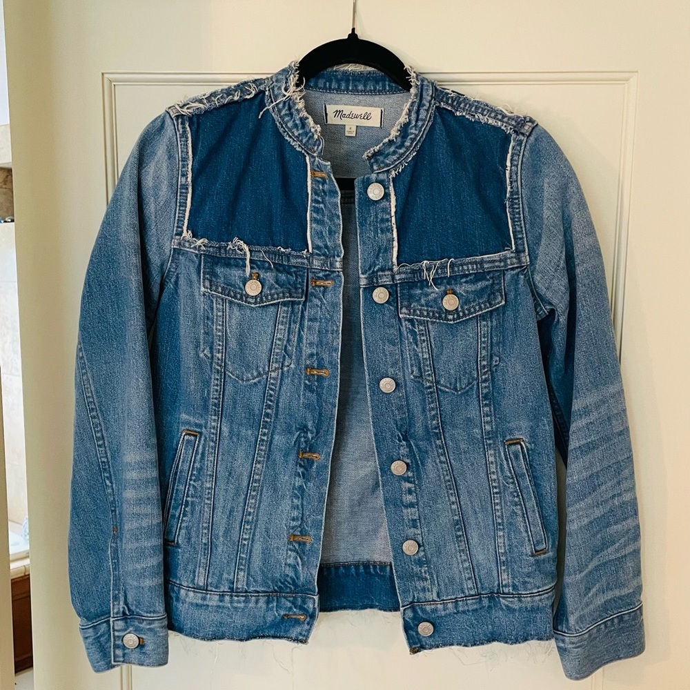 Madewell, Jean jacket, unique distressing